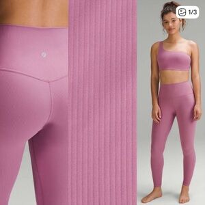 Lululemon Align Ribbed High-Rise Pant 25“ Size 4 Velvet Dust‎ Pink